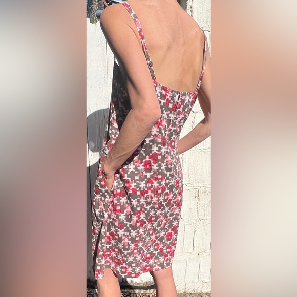 Patagonia Patterned Hemp & Organic Cotton Babydoll Strap Midi Dress Bwn(14) - Picture 10 of 15